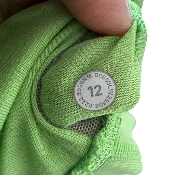 Lululemon Energy Longline Bra cropped top size 12 strappy back lime green - Picture 3 of 6